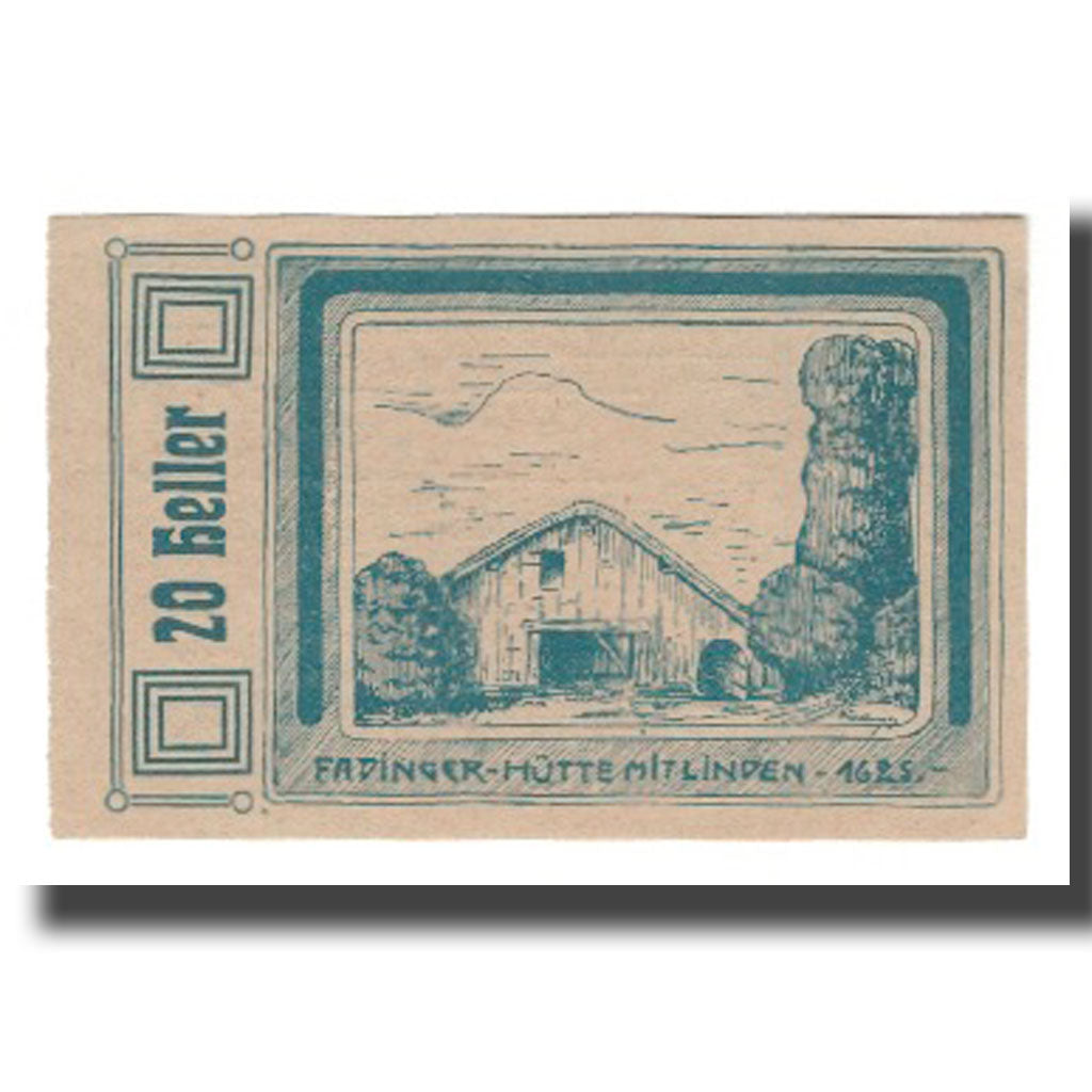 Banknote, Austria, St. Agatha Bei Weizenkirchen O.Ö. Gemeinde, 20 Heller, Texte