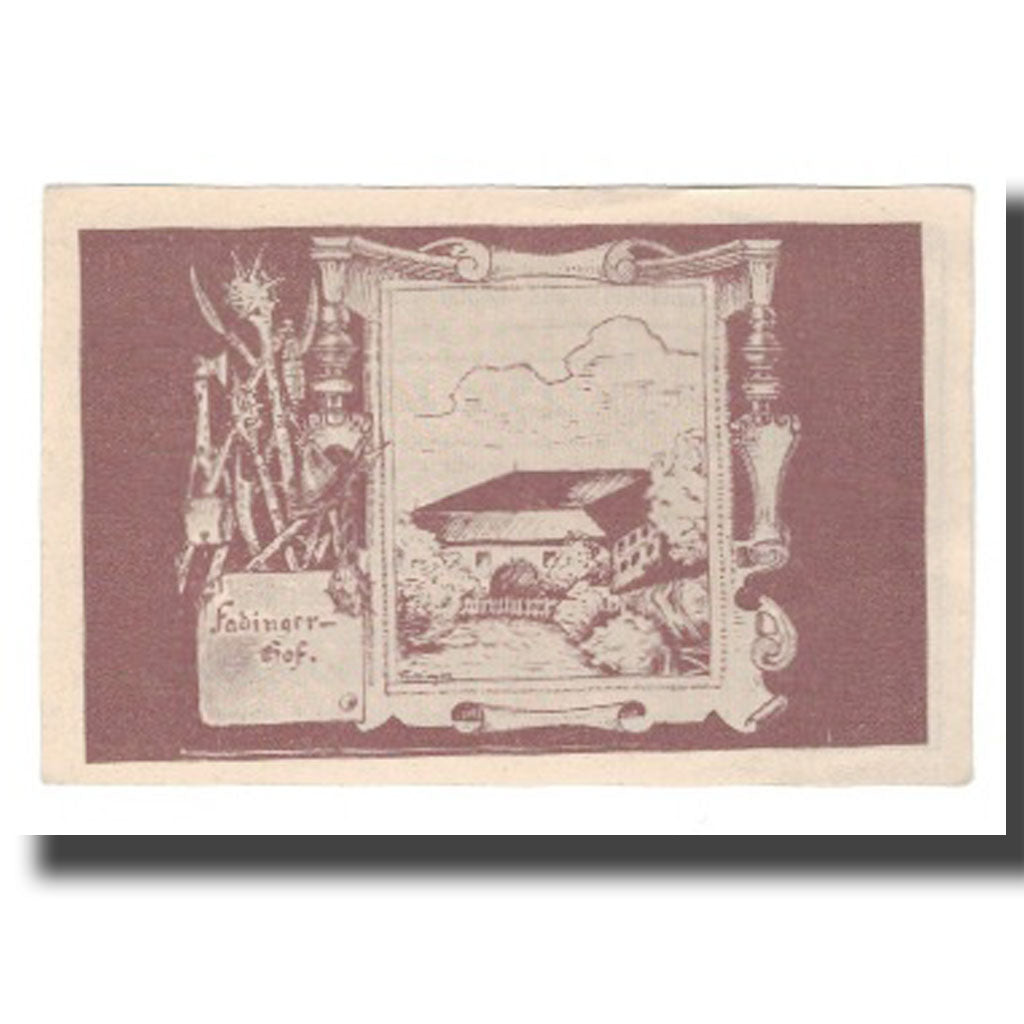 Banknote, Austria, St. Agatha Bei Weizenkirchen O.Ö. Gemeinde, 50 Heller, Texte