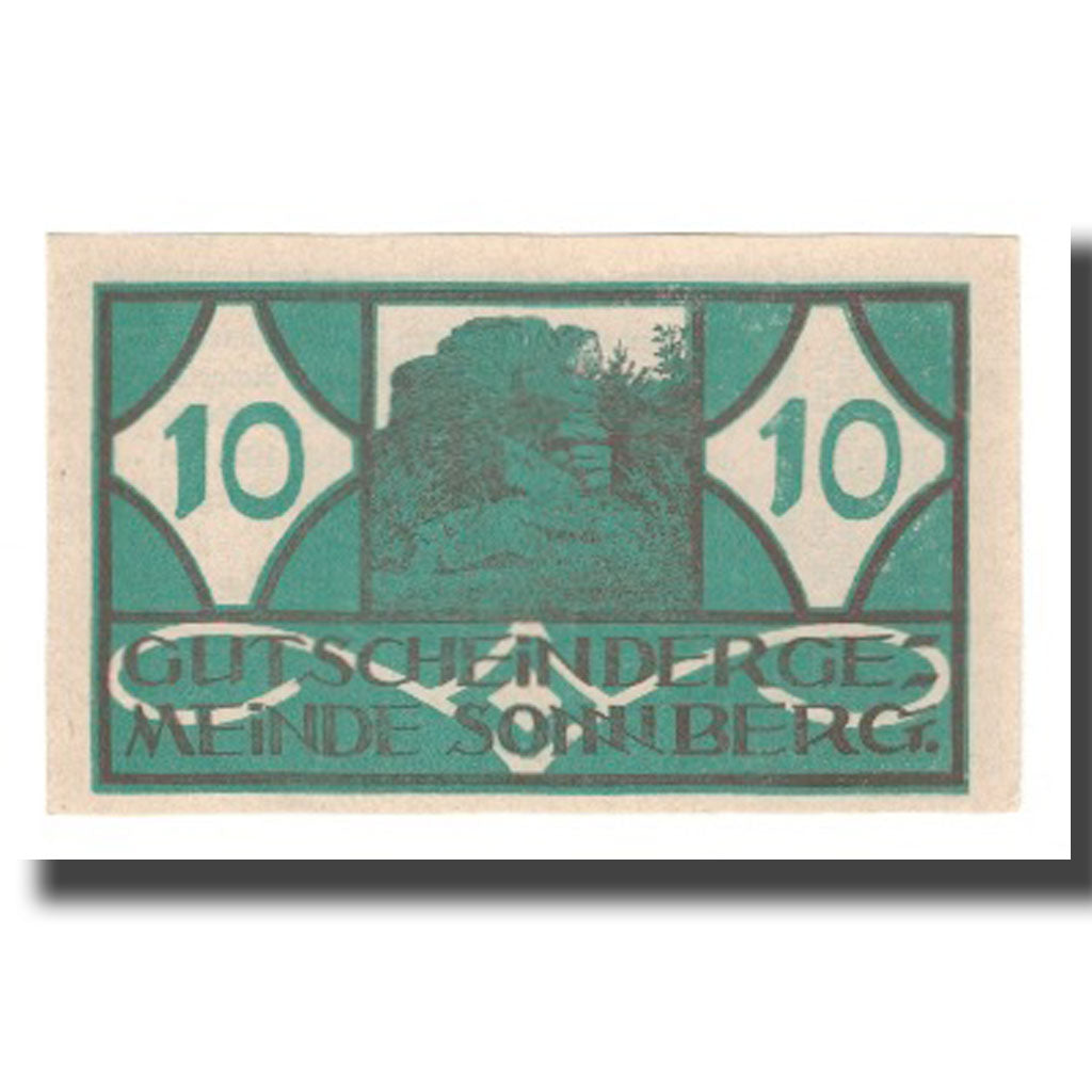 Biljet, Oostenrijk, Sonnberg O.Ö. Gemeinde, 10 Heller, Texte, 1920, 1920-09-30