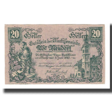 Geldschein, Österreich, Wiener Neudorf N.Ö. Marktgemeinde, 20 Heller, valeur