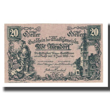 Banconote, Austria, Wiener Neudorf N.Ö. Marktgemeinde, 20 Heller, Valeur