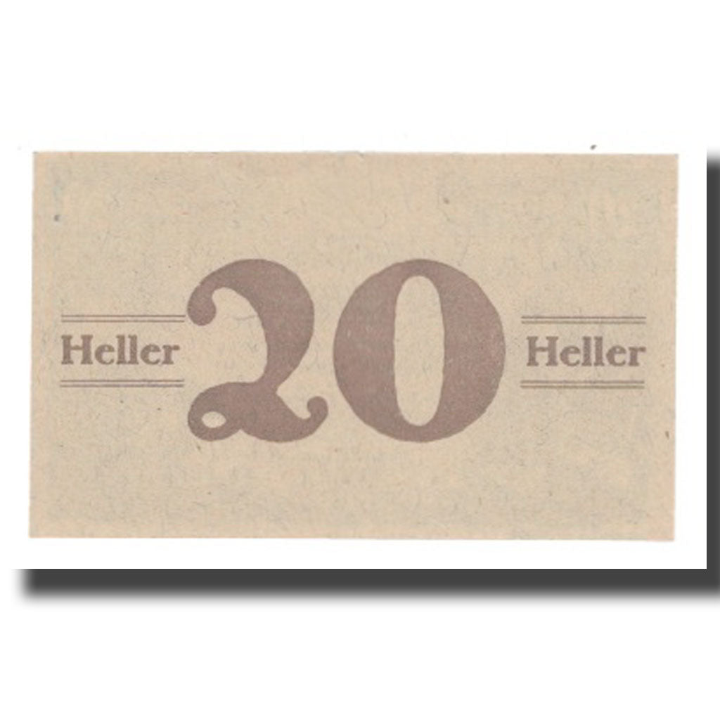 Banconote, Austria, Wiener Neudorf N.Ö. Marktgemeinde, 20 Heller, Valeur
