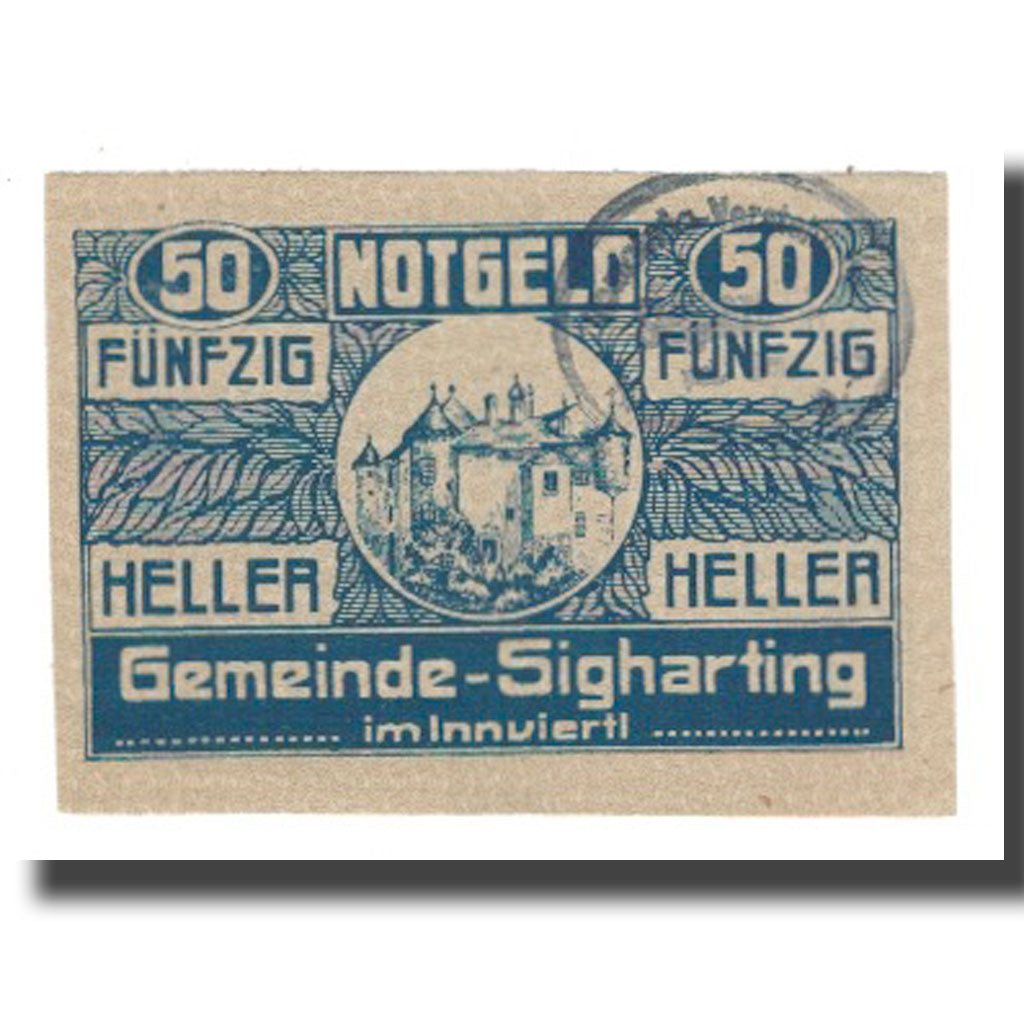 Billet, Autriche, Sigharting, 50 Heller, Blason, 1920, 1920-10-31, SUP, Mehl:FS