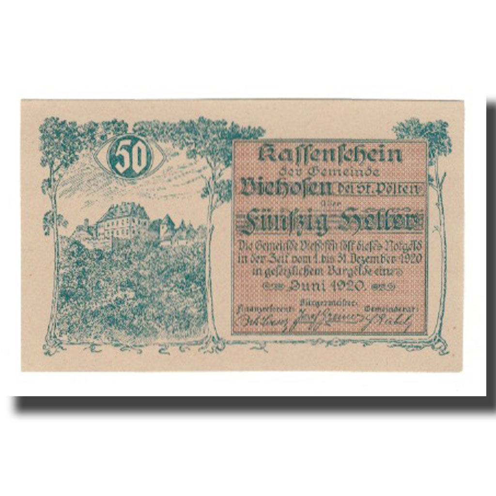 Banknote, Austria, Viehofen, 50 Heller, N.D, 1920, 1920-12-31, UNC(65-70)