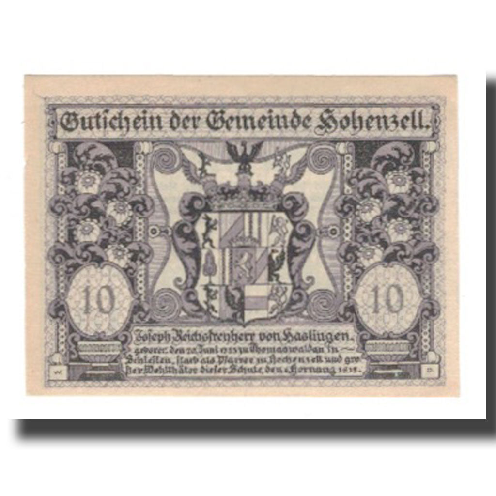 Billet, Autriche, Hohenzell, 10 Heller, paysage, 1920, 1920-12-31, SUP, Mehl:FS