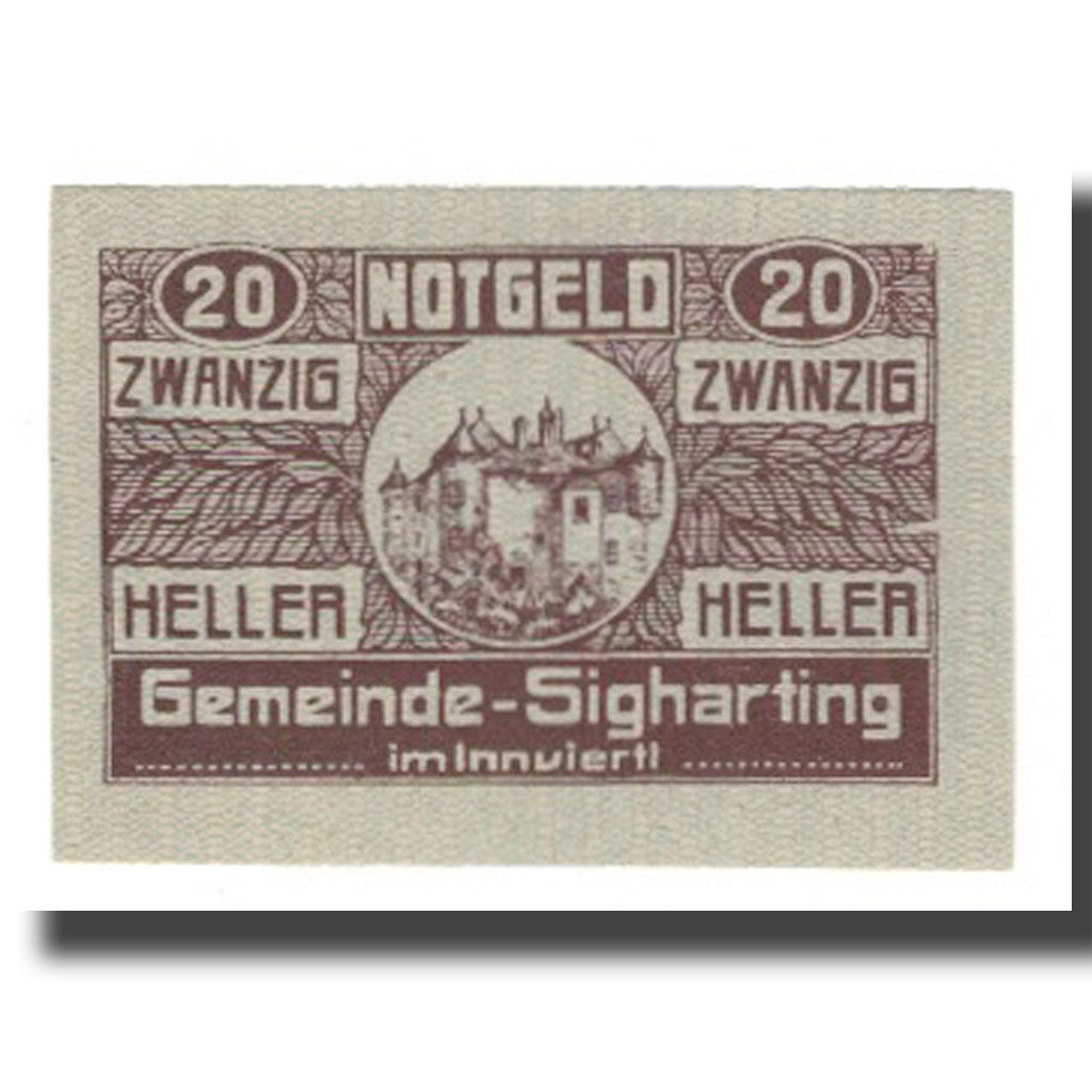 Billet, Autriche, Sigharting, 20 Heller, Blason, 1920, 1920-10-31, SUP, Mehl:FS