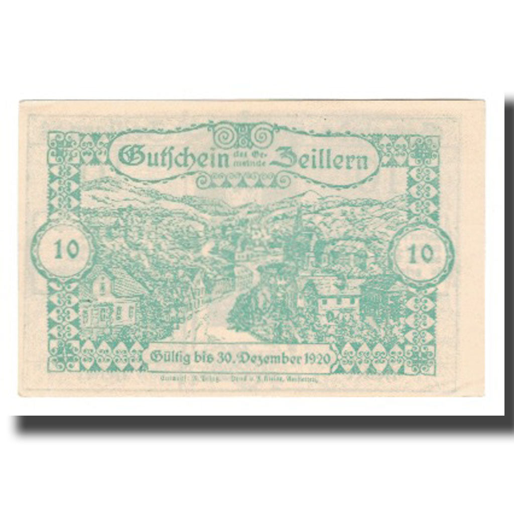 Billet, Autriche, Zeillern, 10 Heller, paysage, 1920, 1920-12-30, SUP, Mehl:FS