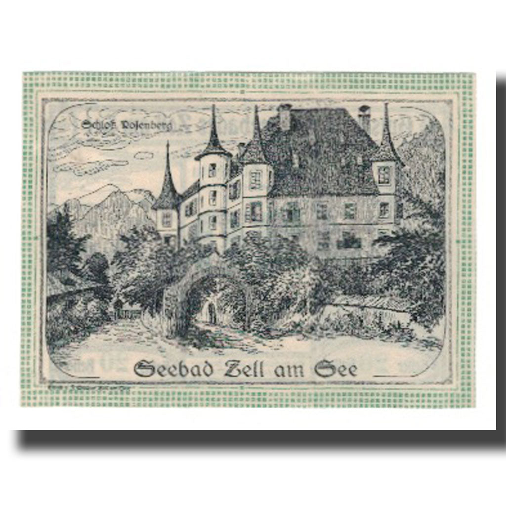 Biljet, Oostenrijk, Zell am See, 20 Heller, Batiment, 1920, 1920-10-30, NIEUW