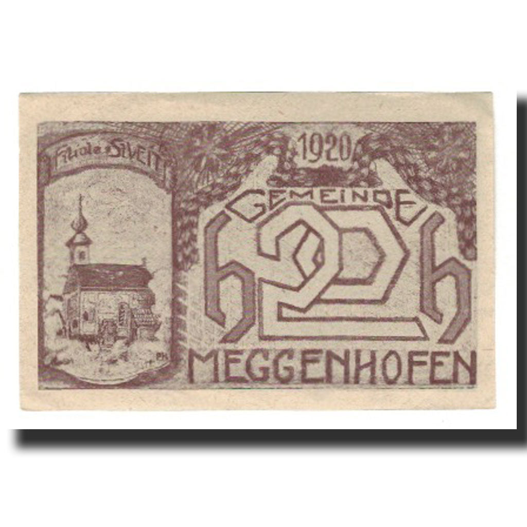 Banknote, Austria, Meggenhofen, 20 Heller, texte 1, 1920, 1920-12-31, AU(55-58)