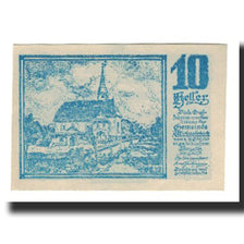 Nota, Áustria, Michaelnbach O.Ö. Gemeinde, 10 Heller, paysage, 1920