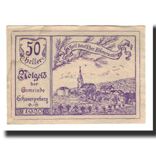 Banknote, Austria, Schwarzenberg, 50 Heller, Monument, 1920, 1920-12-31