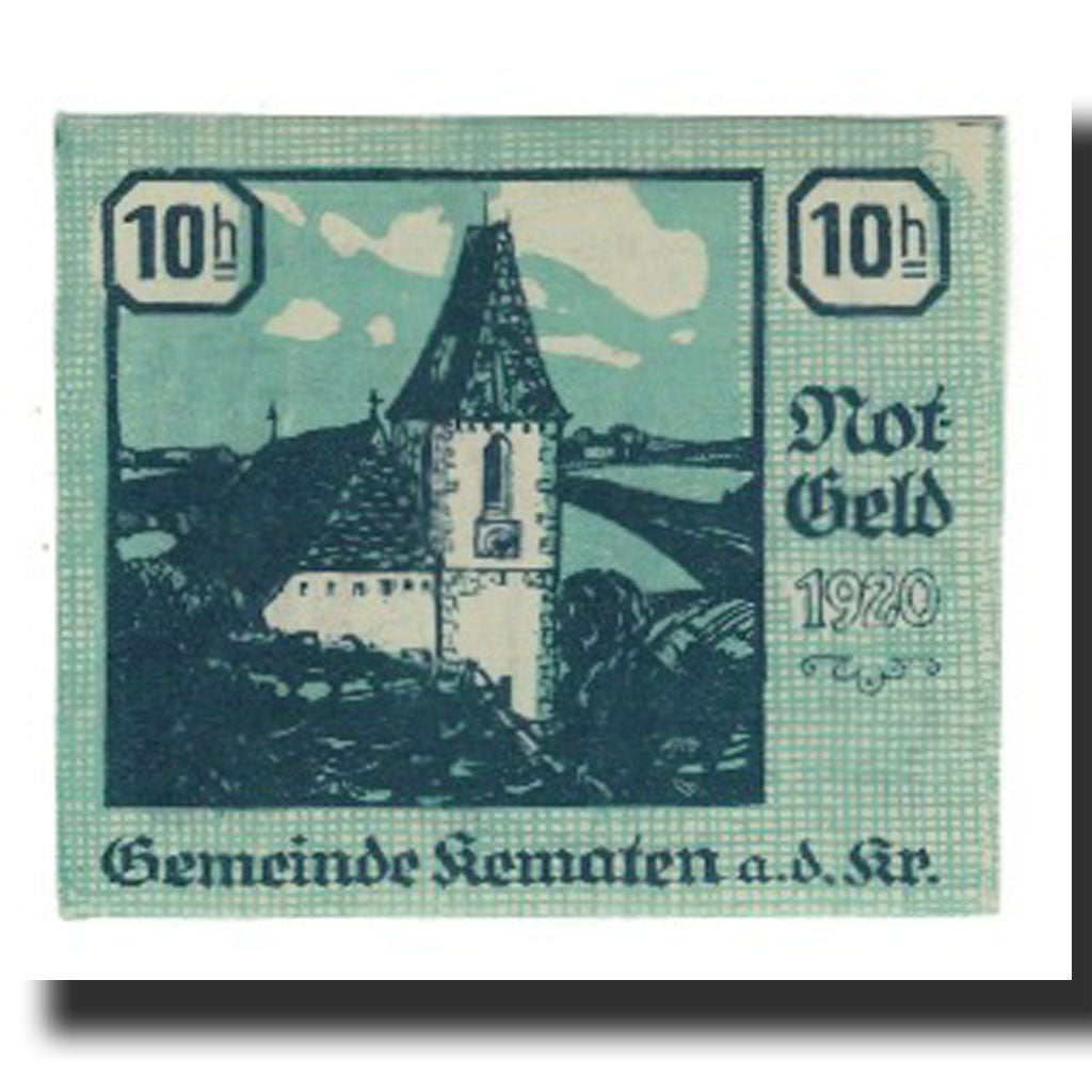 Billet, Autriche, Kematen an der Krems, 10 Heller, personnage, 1920, 1920-12-31