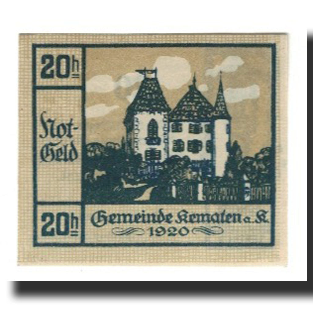 Billete, Austria, Kematen an der Krems, 20 Heller, Statue 1, 1920, 1920-12-31