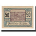 Billet, Autriche, Kasten, 50 Heller, Texte 2, 1920, 1920-09-30, SUP, Mehl:FS 428