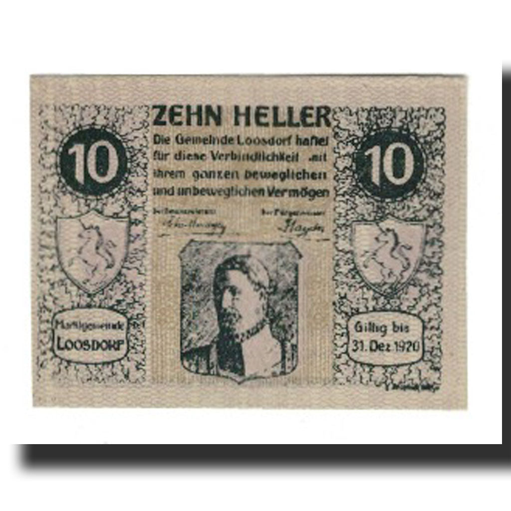 Billet, Autriche, Loosdorf, 10 Heller, Texte, 1920, 1920-12-31, NEUF, Mehl:FS