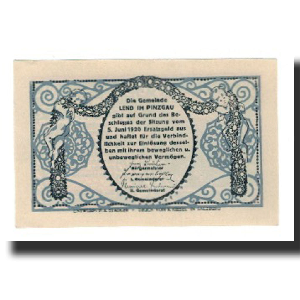 Billet, Autriche, Lend Sbg. Gemeinde, 50 Heller, Texte, 1920, 1920-06-05, NEUF