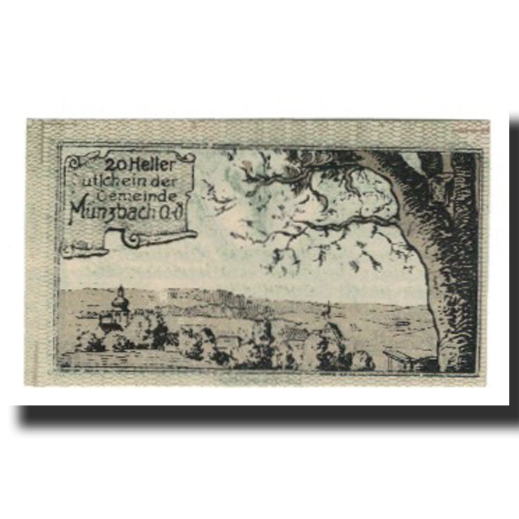 Banknote, Austria, Münzbach O.Ö. Gemeinde, 20 Heller, paysage, 1920