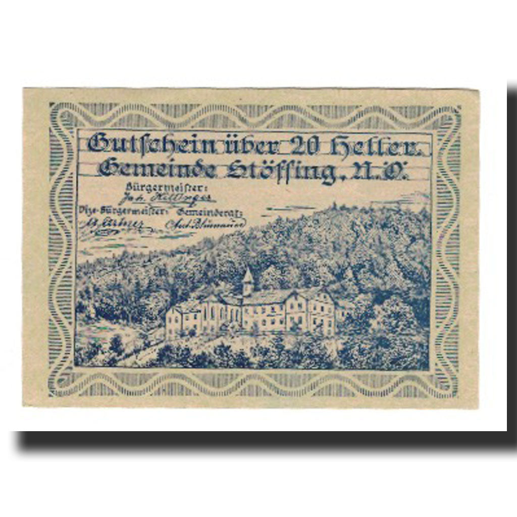 Banknote, Austria, Stossing, 20 Heller, texte 1, 1920, 1920-09-30, AU(55-58)