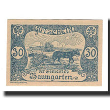 Billet, Autriche, Baumgarten, 30 Heller, Texte  5, 1921, 1921-02-28, NEUF