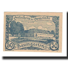 Geldschein, Österreich, Baumgarten, 50 Heller, Texte 6, 1921, 1921-02-28, UNZ