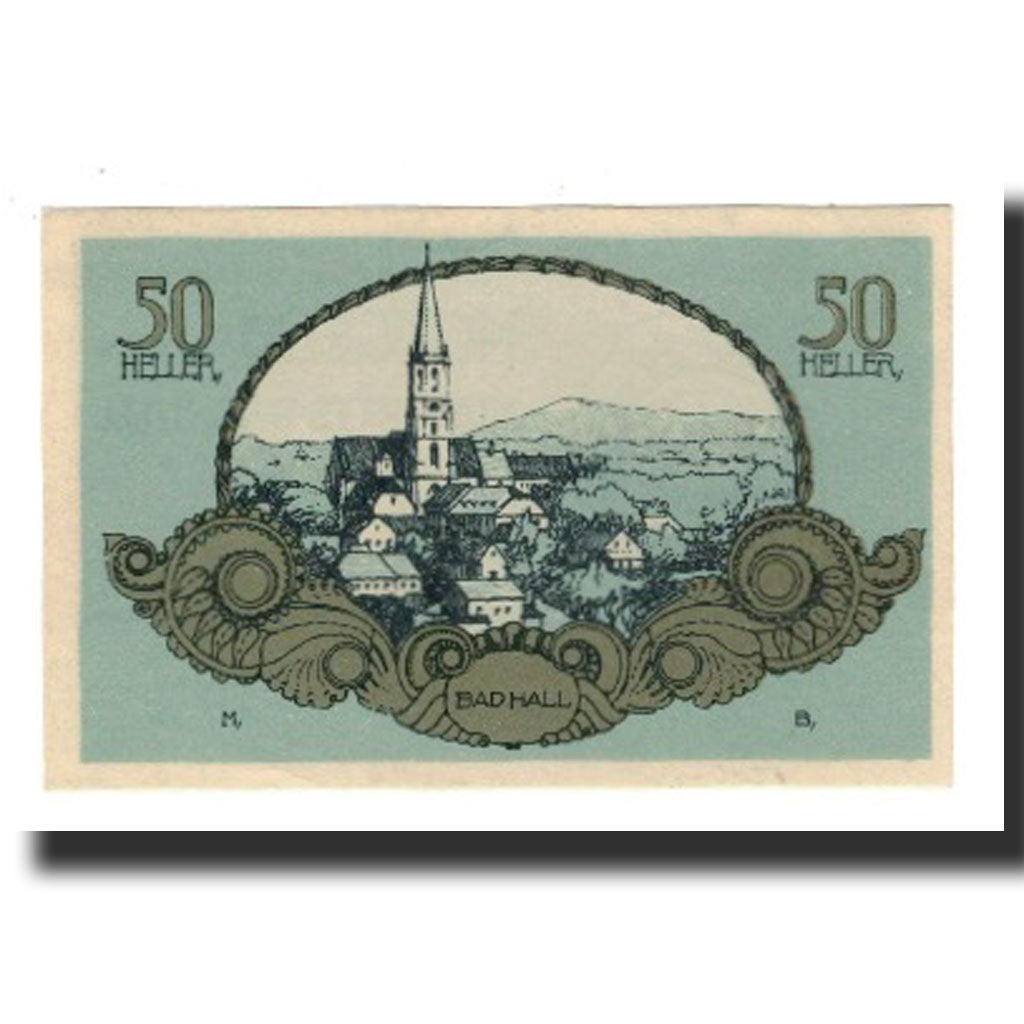 Billete, Austria, Bad Hall O.Ö. Gemeinde, 50 Heller, Signature 5, 1920