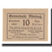 Banknote, Austria, Mining O.Ö. Gemeinde, 10 Heller, paysage, 1920, 1920-12-31