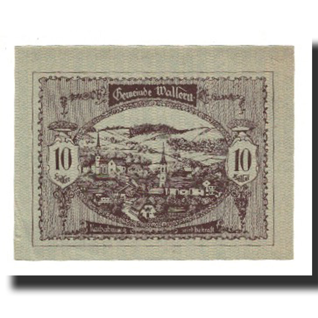 Biljet, Oostenrijk, Wallern O.Ö. Gemeinde, 10 Heller, Texte, 1920, 1920-12-31
