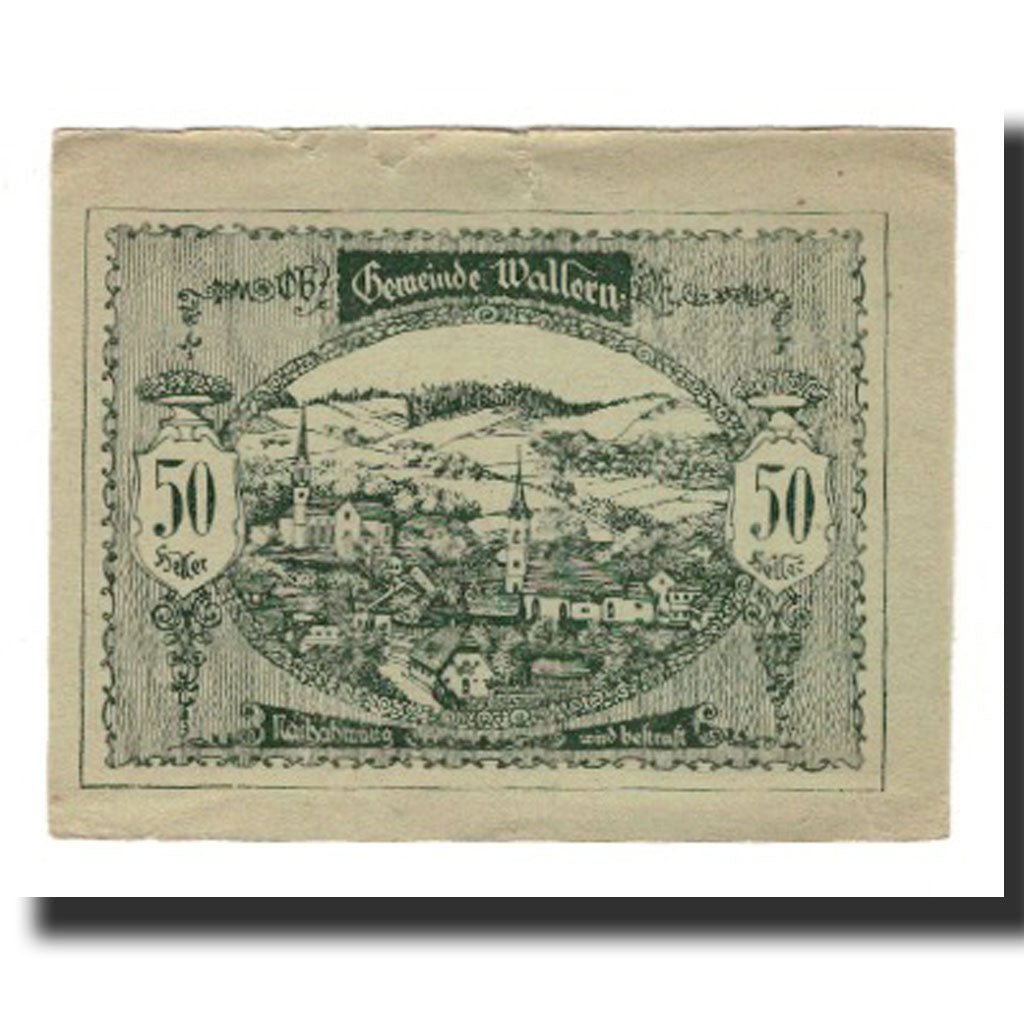 Banknote, Austria, Wallern O.Ö. Gemeinde, 50 Heller, Texte 2, 1920, 1920-12-31