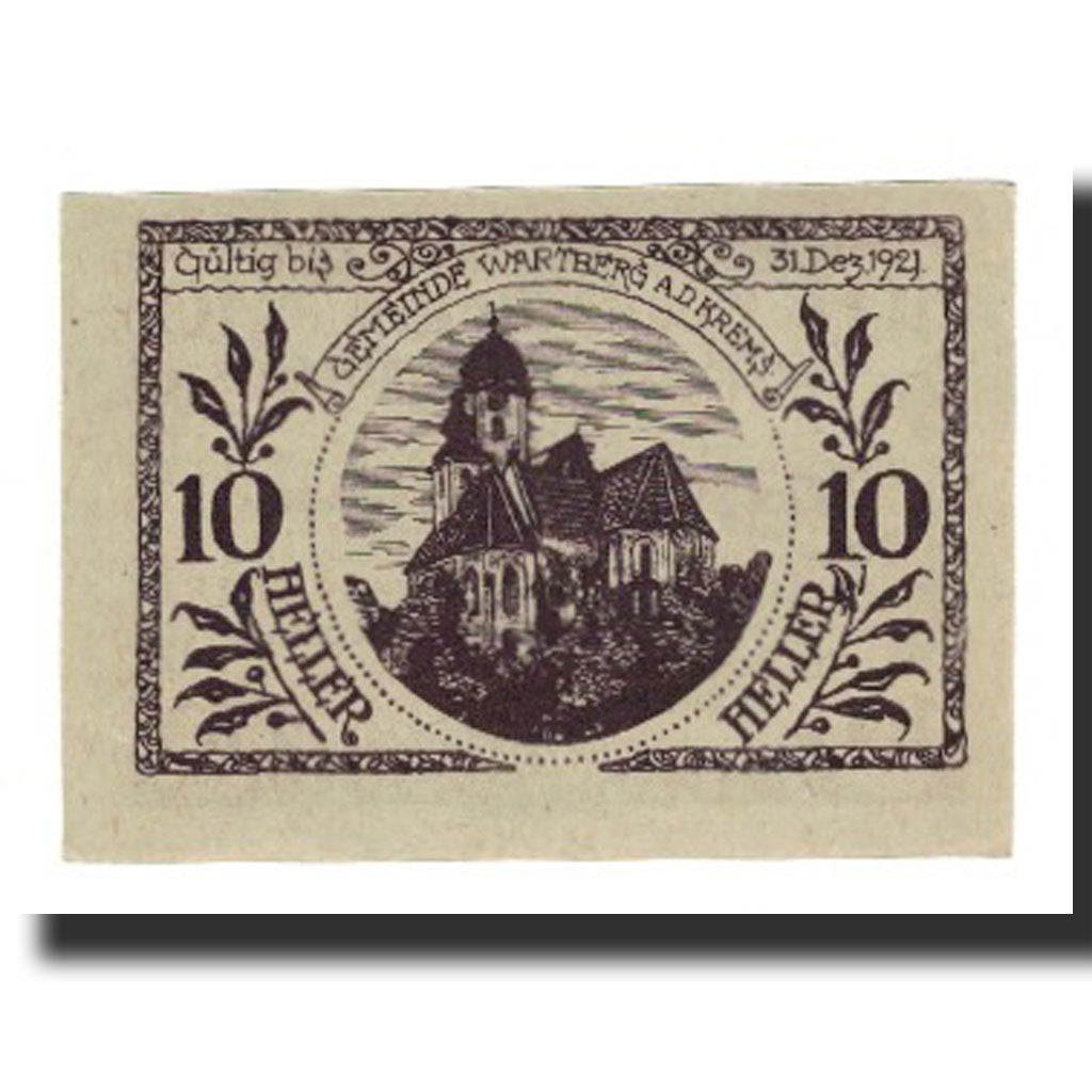 Banknote, Austria, Wartberg An Der Krems O.Ö. Gemeinde, 10 Heller, Batiment