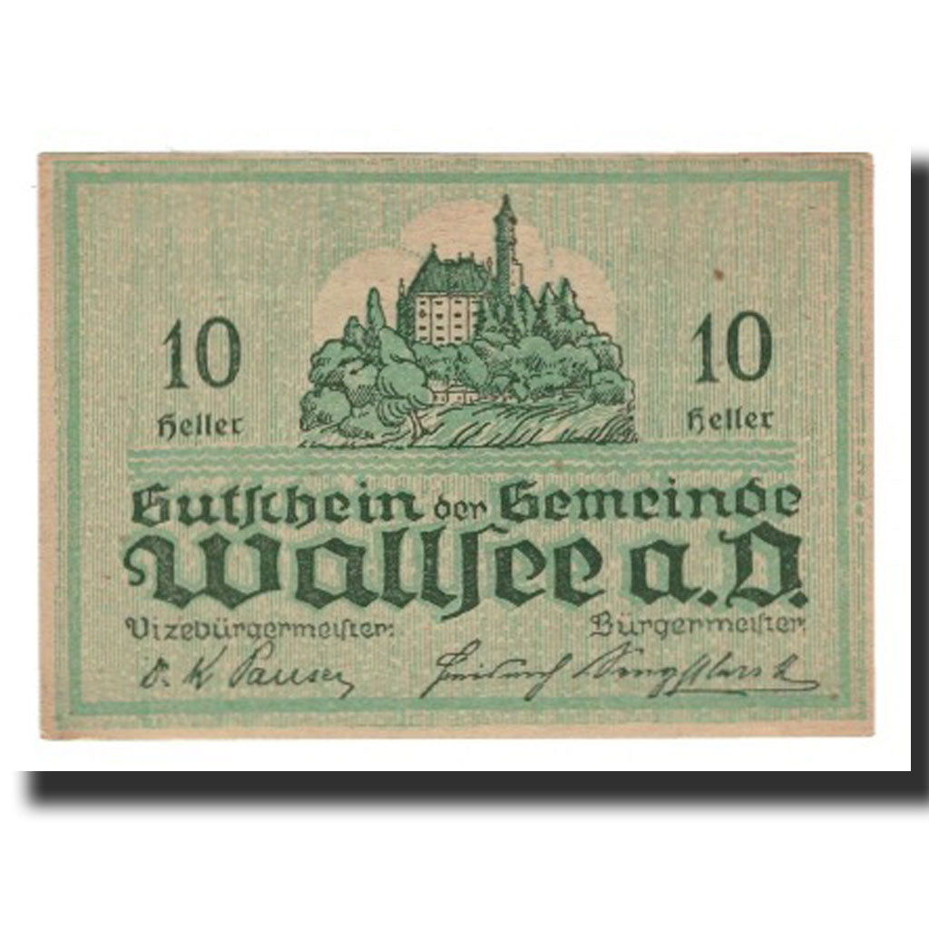Banknote, Austria, Wallsee, 10 Heller, poisson, 1920, 1920-12-31, AU(55-58)
