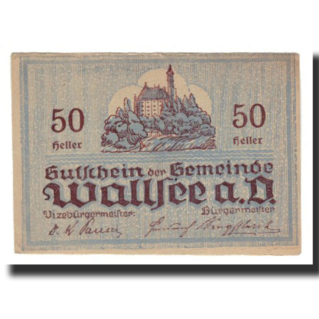 Banconote, Austria, Wallsee, 50 Heller, Poisson 2, 1920, 1920-12-31, SPL-