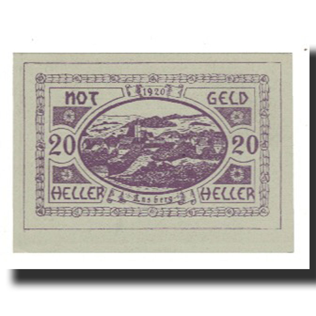 Banconote, Austria, Lasberg, 20 Heller, texte 1, 1921, 1921-01-31, FDS, Mehl:FS