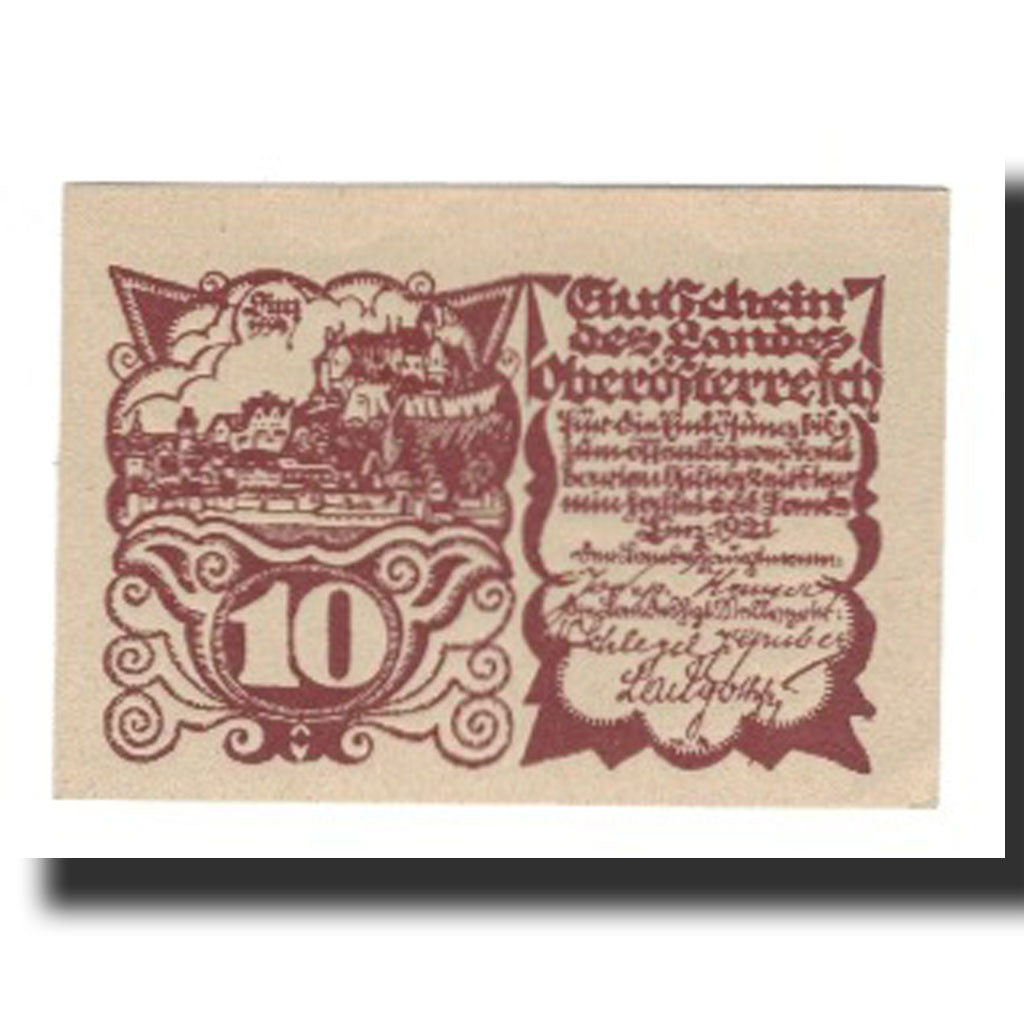 Banknote, Austria, Oberösterreich O.Ö. Land, 10 Heller, N.D, 1921, UNC(65-70)