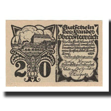 Banconote, Austria, Oberösterreich O.Ö. Land, 20 Heller, paysage 1, 1921, FDS