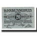 Biljet, Oostenrijk, Wien N.Ö. Stadtgemeinde, 20 Heller, Texte 2, 1921, NIEUW