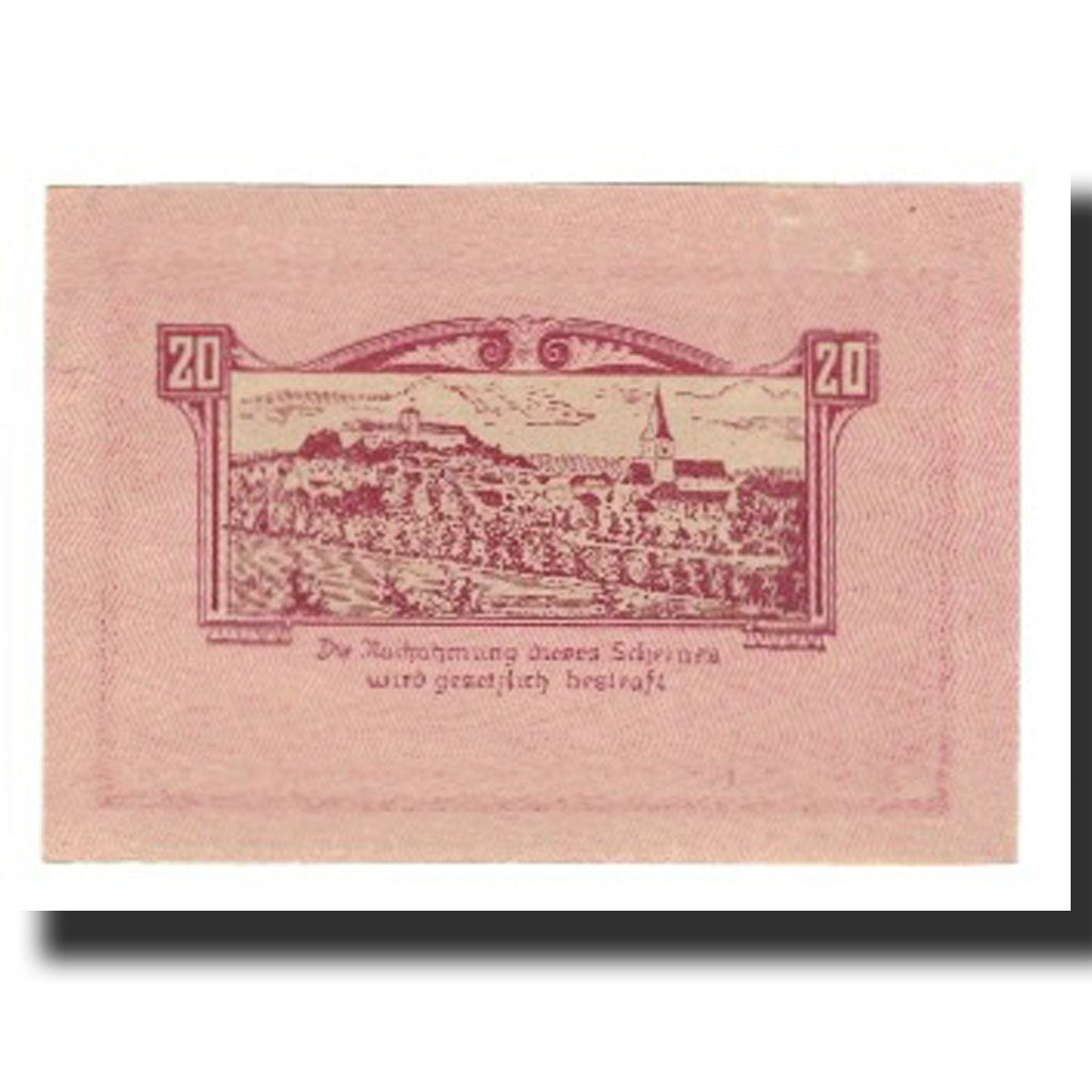 Biljet, Oostenrijk, Weitra, 20 Heller, paysage, 1920, 1920-12-31, NIEUW, Mehl:FS
