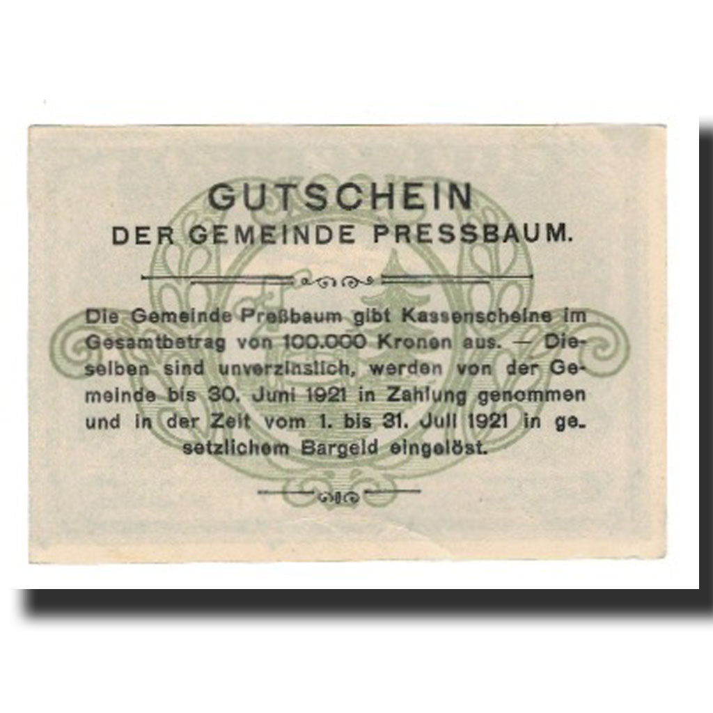 Banconote, Austria, Pressbaum, 40 Heller, texte 1, 1921, 1921-07-31, SPL-
