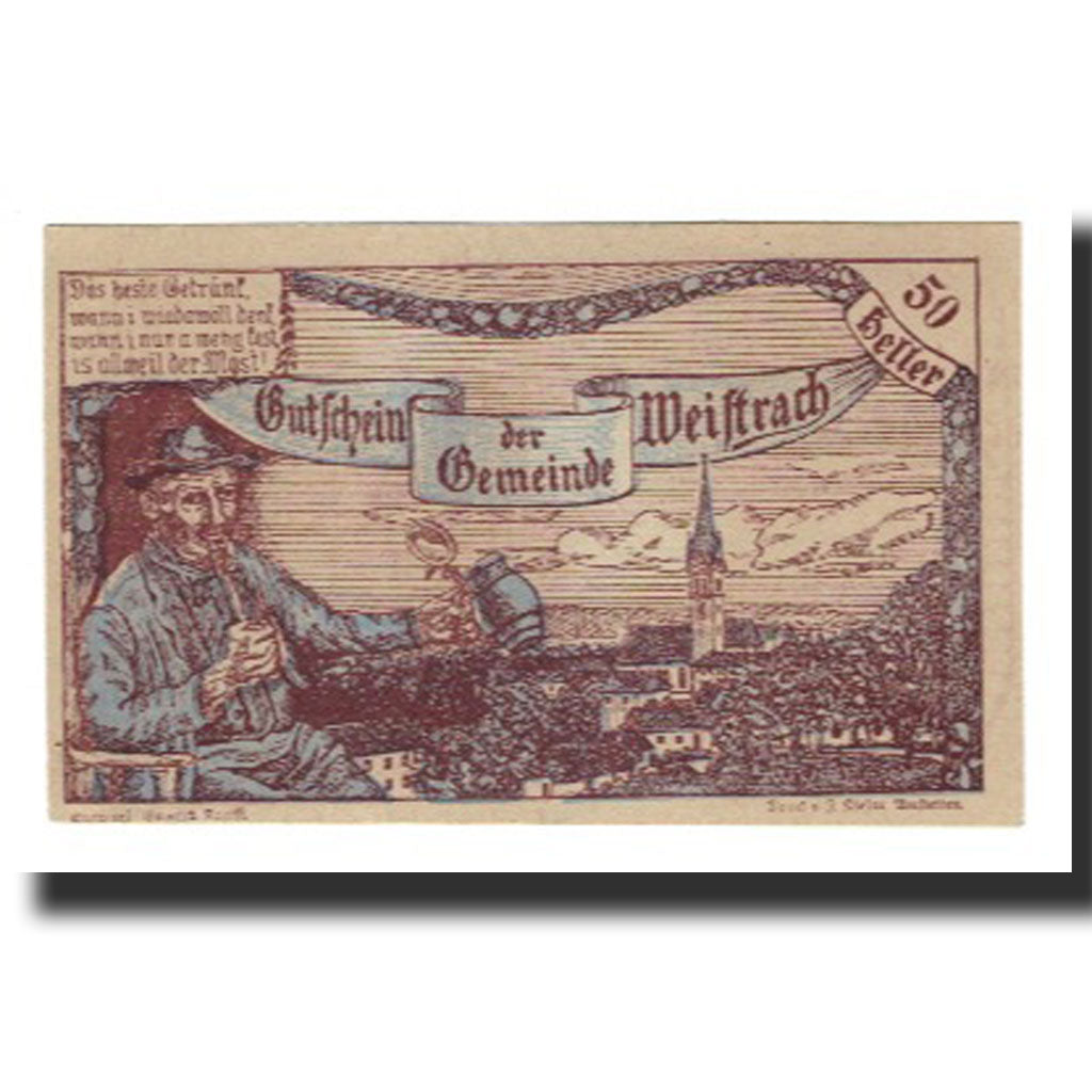 Banknote, Austria, Weistrach, 50 Heller, personnage 3, 1920, 1920-12-30