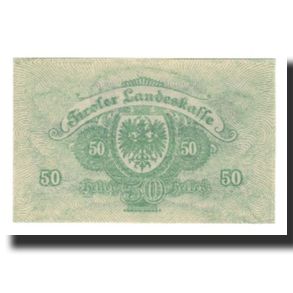 Banconote, Austria, Tiroler Landeskasse, 50 Heller, Blason 2, 1919, 1919-09-01