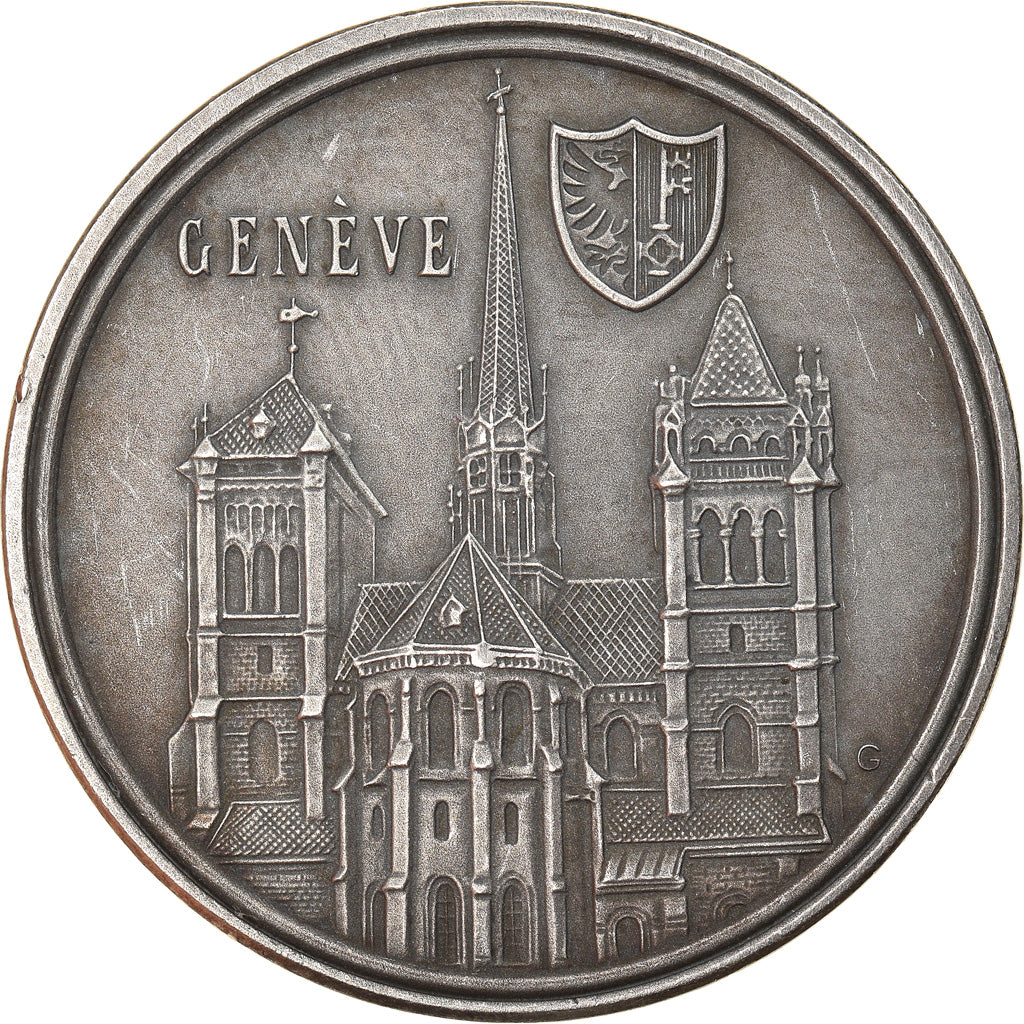 Switzerland, Medal, Historische bauten der Schweiz, Genève, MS(63), Silver