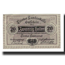 Banknote, Austria, Tiroler Landeskasse, 20 Heller, texte 1, 1920, 1920-10-01