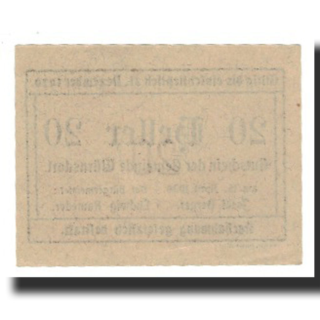 Banknote, Austria, Würnsdorf, 20 Heller, N.D, 1920, 1920-12-31, AU(55-58)