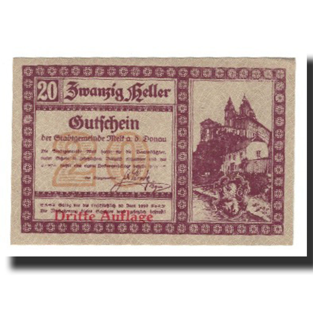 Banknote, Austria, Melk an der Donau, 20 Heller, N.D, 1920, 1920-06-30