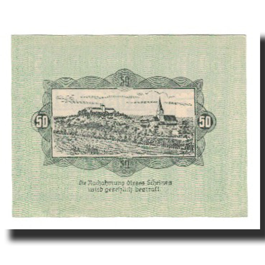 Banknote, Austria, Weitra, 50 Heller, paysage, 1920, 1920-12-31, UNC(65-70)