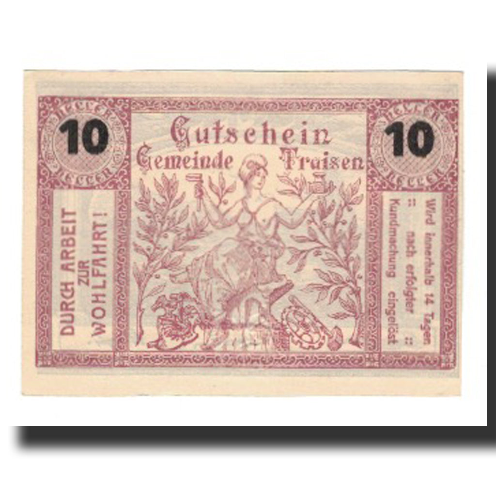 Banknot, Austria, Traisen, 10 Heller, paysage, Undated, Undated, AU(55-58)