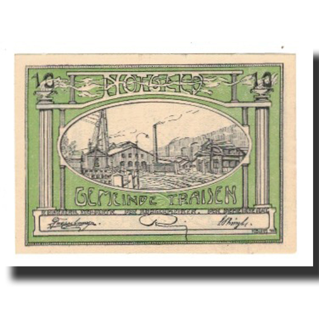 Billet, Autriche, Traisen, 10 Heller, paysage 1, SUP, Mehl:FS 1076II