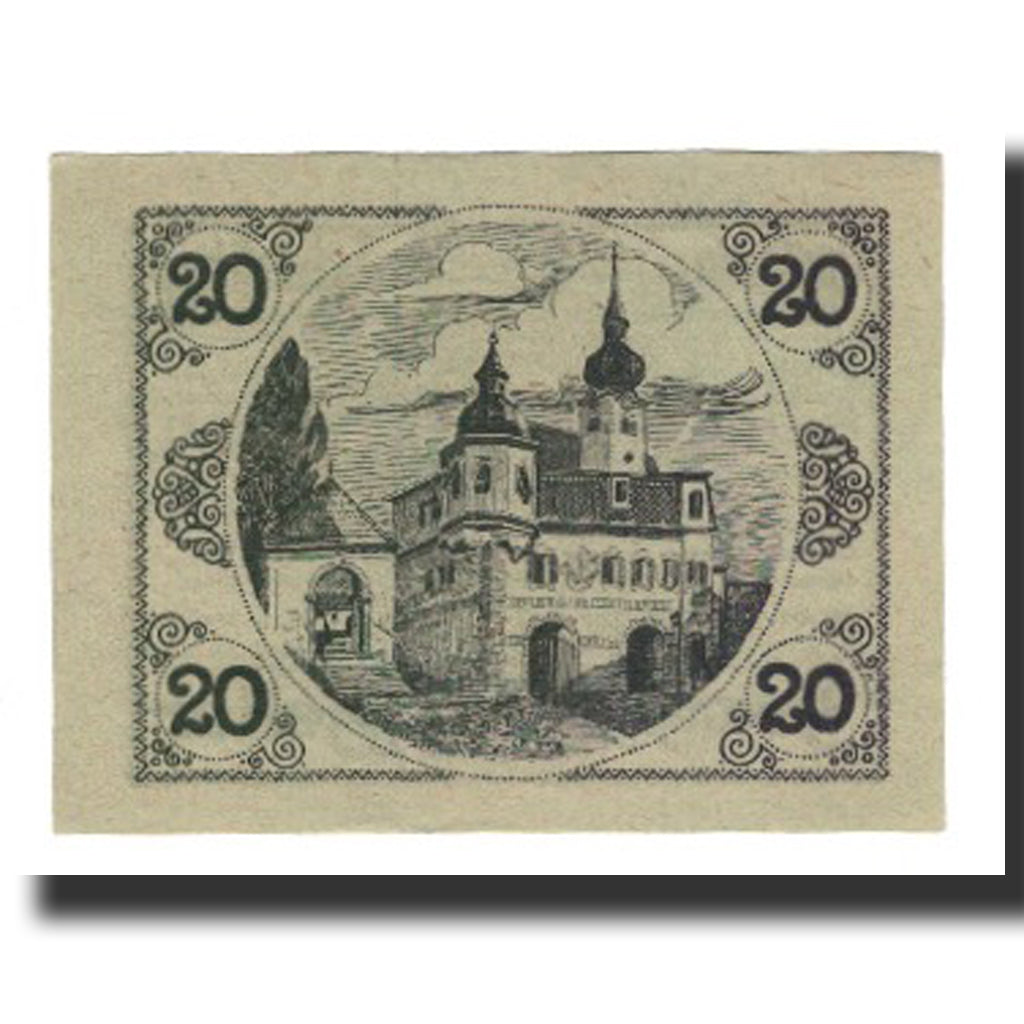 Billet, Autriche, Schörfling am Attersee O.Ö. Marktgemeinde, 20 Heller, maison