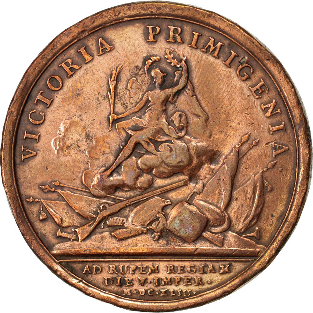 FRANCE, Politics, Society, War, Louis XIV, Medal, EF(40-45), Mauger, Copper,...