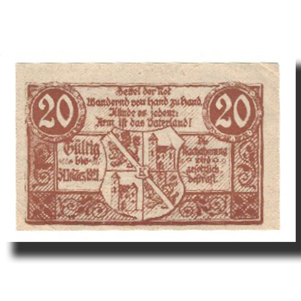 Banknote, Austria, Kirchdorf an der Krems, 20 Heller, Blason 1, 1921