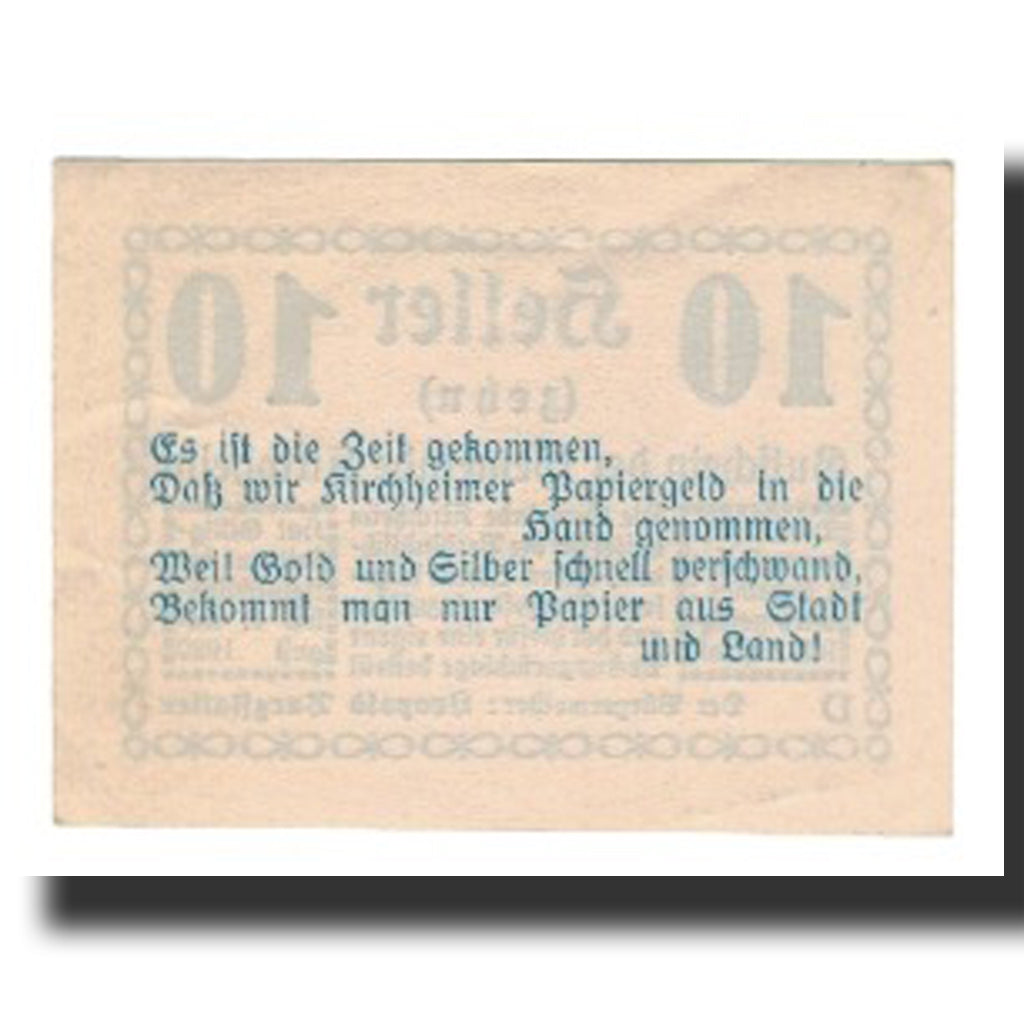 Banknote, Austria, Kirchheim, 10 Heller, Texte, 1920, 1920-08-01, AU(55-58)